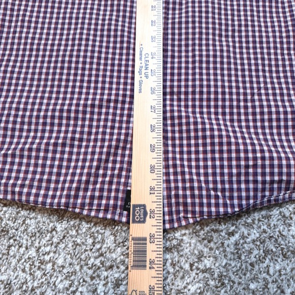 Ariat Pro Series Mens XXL Button Down Short Sleeve Gingham Check Shirt Red White - Picture 8 of 8